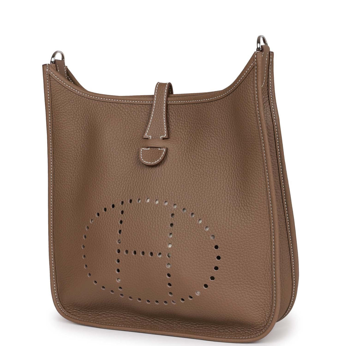 Etoupe Clemence Palladium Hardware Bag J640