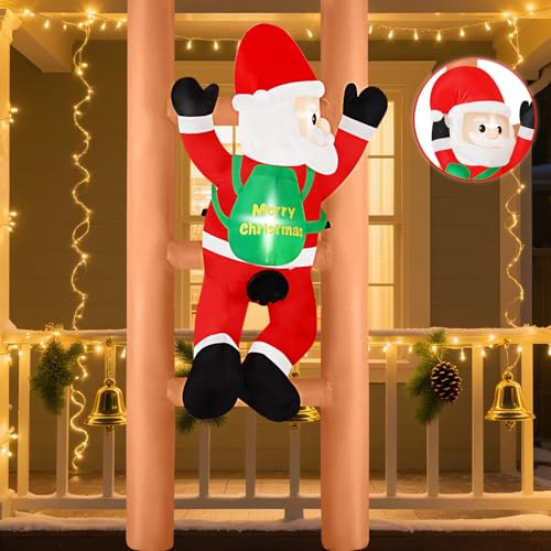 8FT Christmas Inflatable Snowman Outdoor Decoration with Built-in LEDs S1049