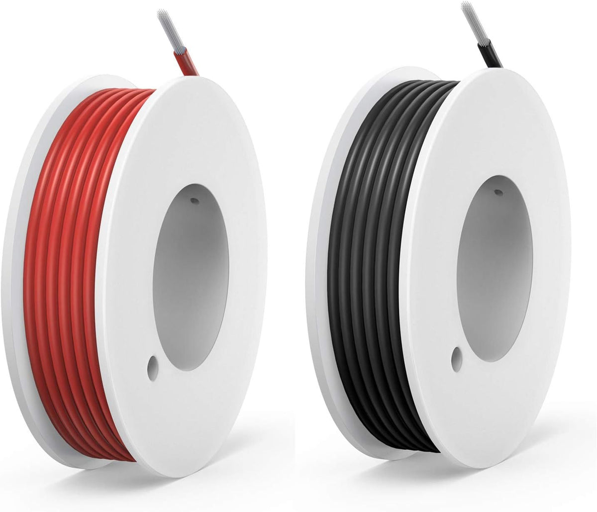 10 AWG 5.2mm² Silicone Electrical Wire Cables 50 Feet 10 Gauge 600V Tinned Copper Wire Pack of 2 H1330