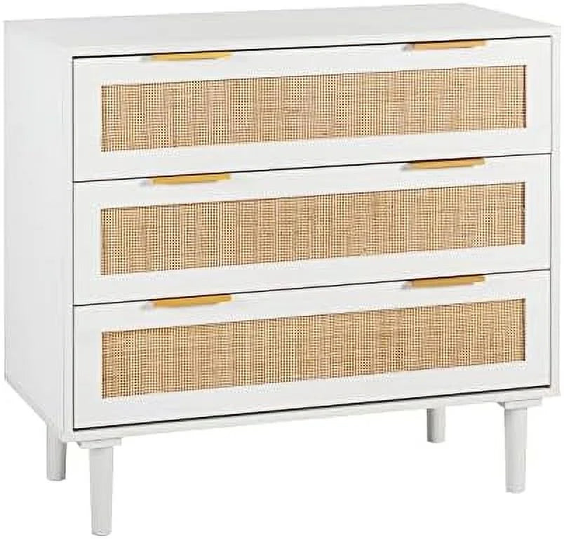 3 Drawer Rattan Wood Dresser F70900