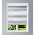 White Cordless Faux Wood Blind B360