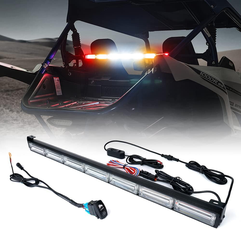 30 COB LED Chase Strobe Flashing Light Bar with Brake Reverse Turn Signal Rear Safety Lightbar B9534