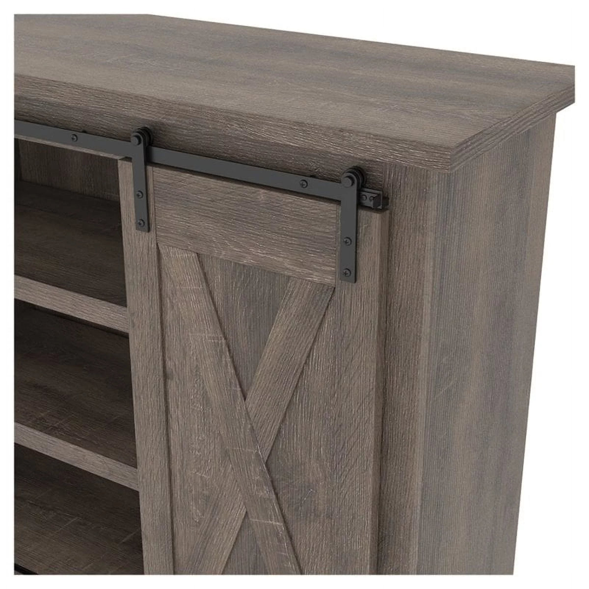 54" Gray Wood TV Stand D3817