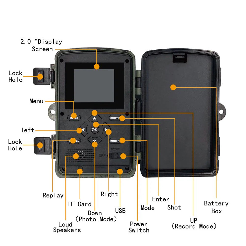 Trail Camera 12MP Infrared Night Vision A418