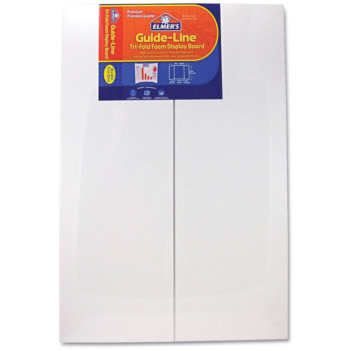 Foam Display Board 48 x 36 White 6/Carton H97215