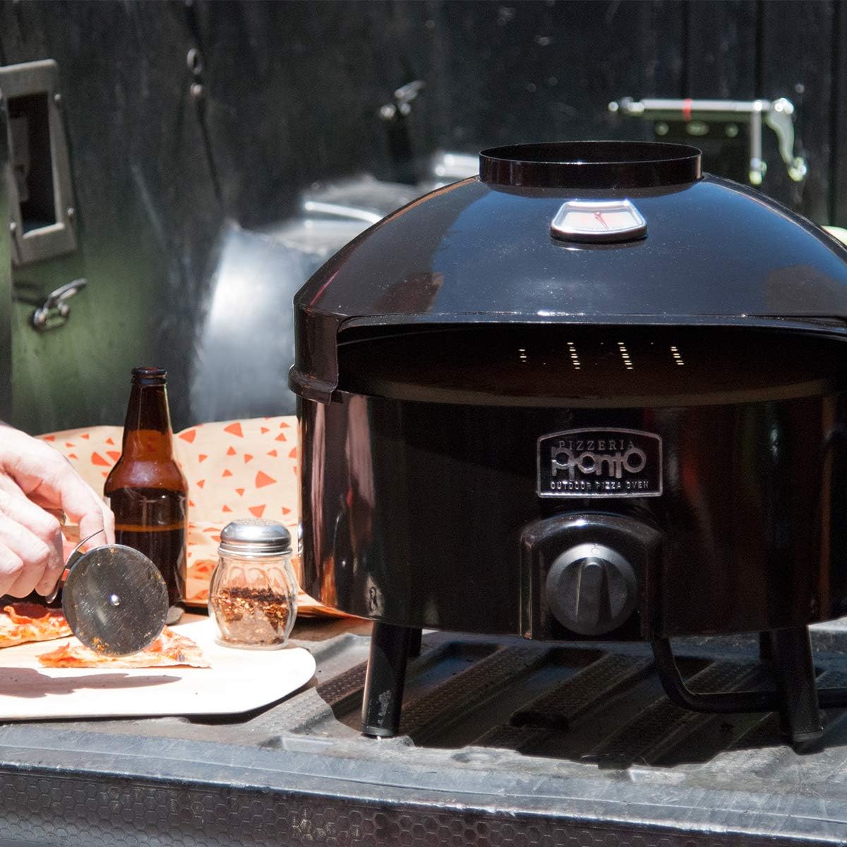 Black Outdoor Pizza Oven L893