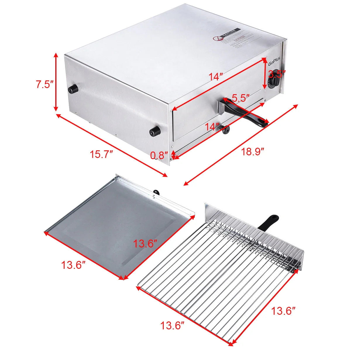 Commercial Stainless Steel Counter Top Pizza Oven H355