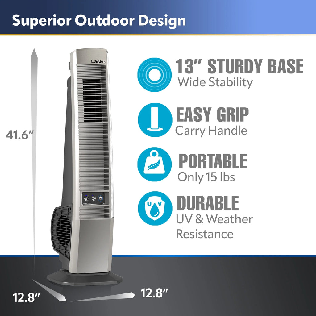 42 4 Speeds Beige Outdoor Tower Fan K4955