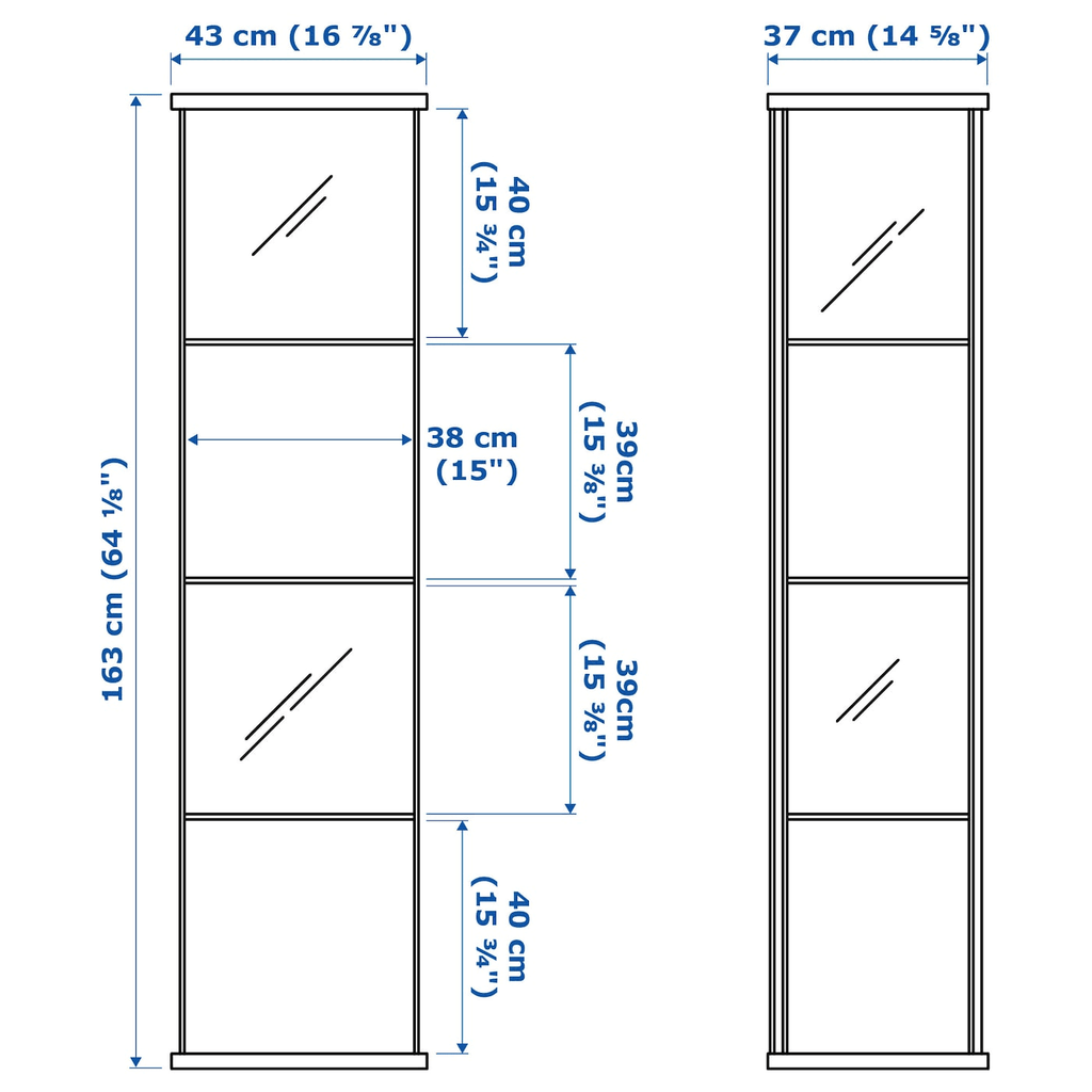 White Glass-Door Cabinet Z293