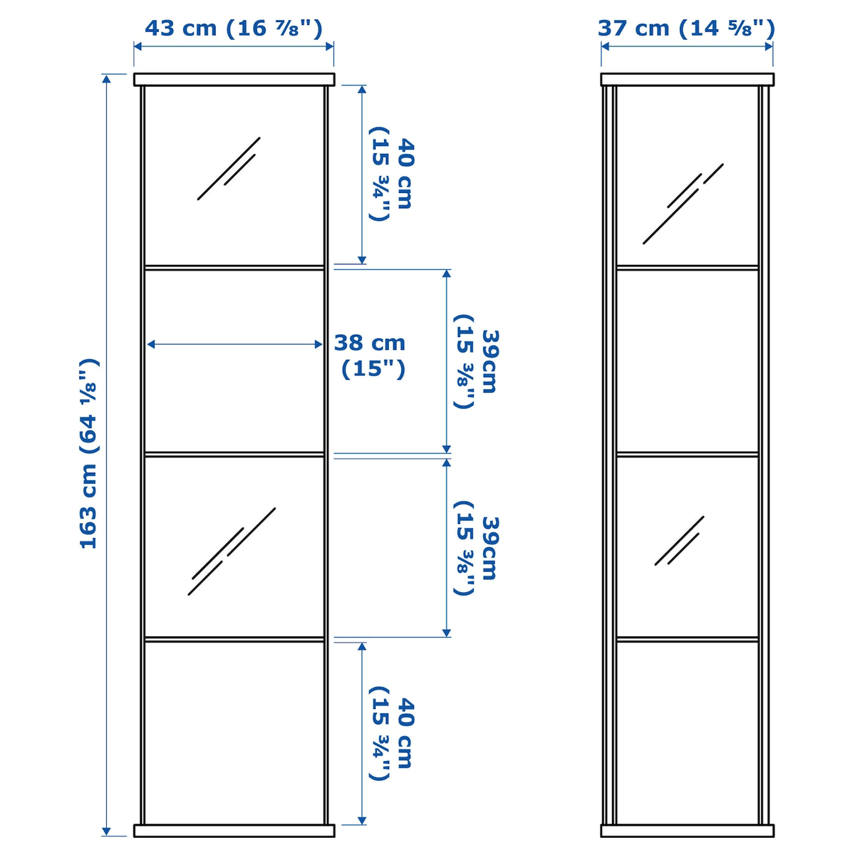 White Glass-Door Cabinet Z293