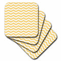 Yellow and White Chevron Zig Zag Coasters Set of 8 T716598