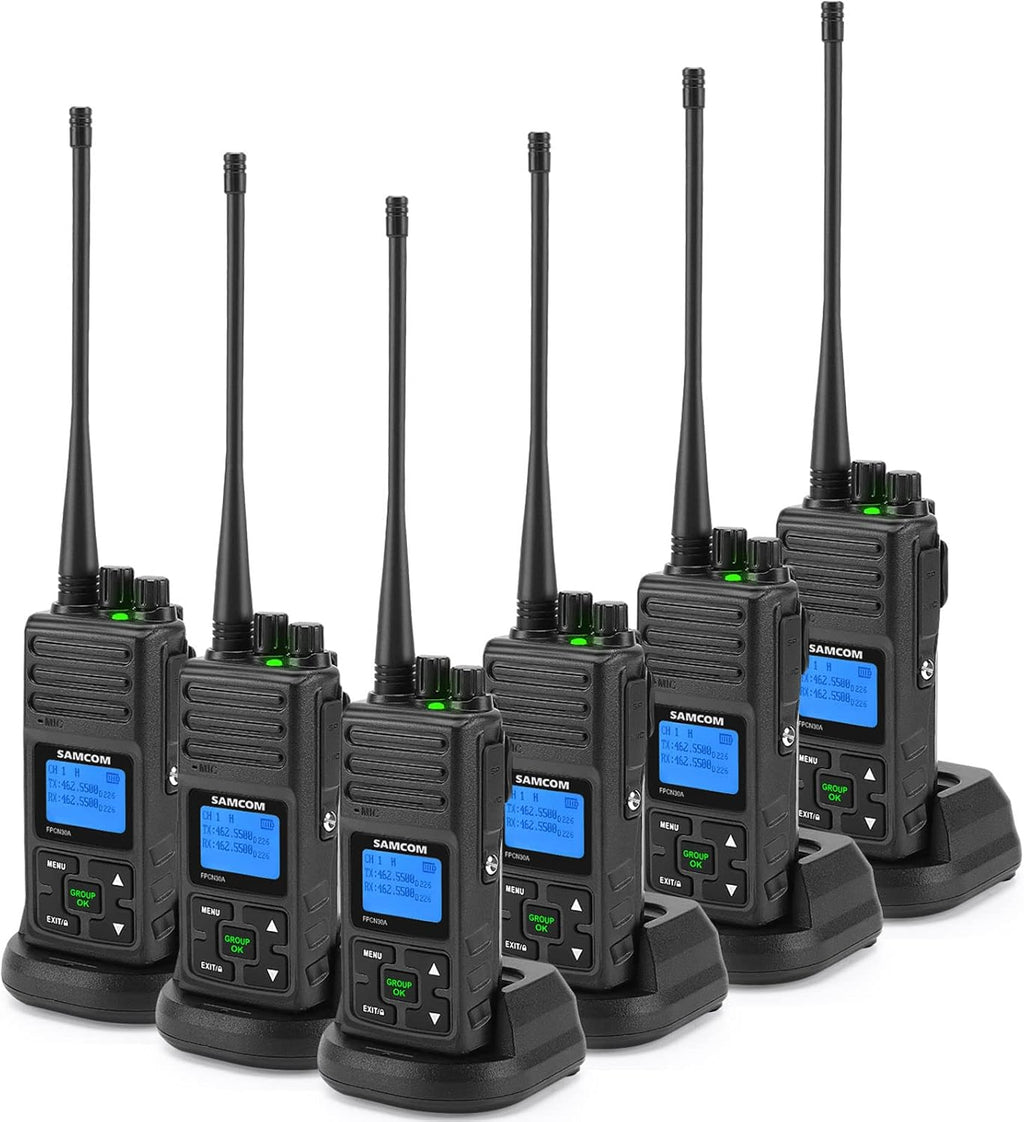 6 Packs UHF Two Way Radio with Earpieces B235