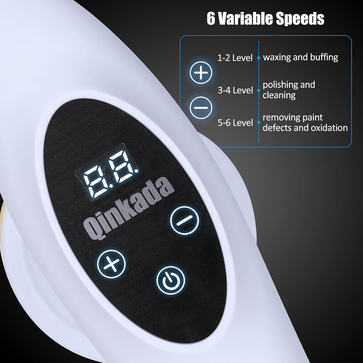 Cordless Car Buffer Polisher with 4 Polishing Pads H5413