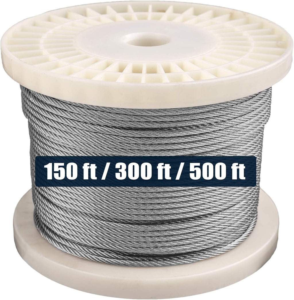 300 Feet 1/8 316 Stainless Steel Wire Rope Aircraft Cable 7x7 K505
