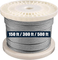 300 Feet 1/8 316 Stainless Steel Wire Rope Aircraft Cable 7x7 K505