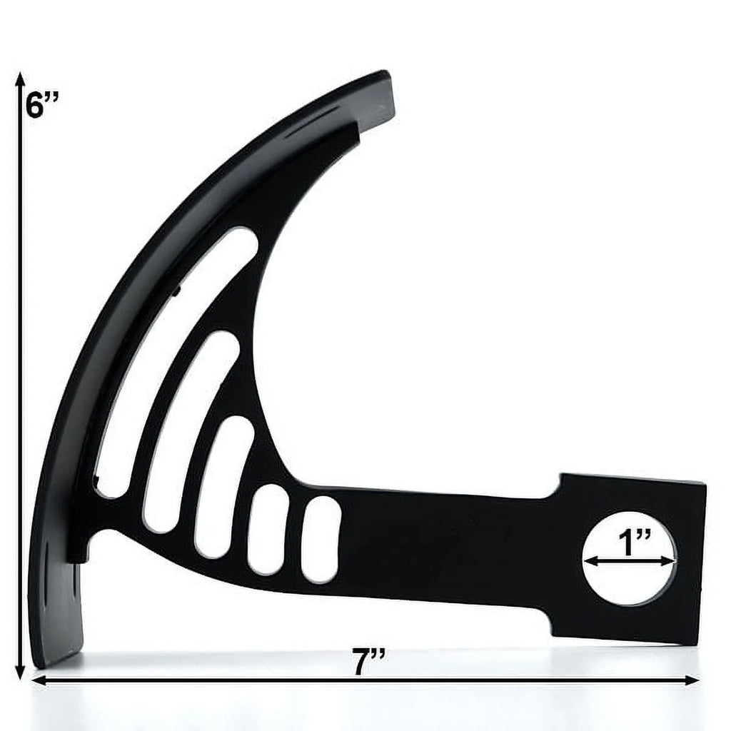 Black Vertical Axle Mount Motorcycle Plate Holder L19577