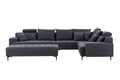Oversized U Shaped Modular Sectional Sofa with Storage Ottoman E7251