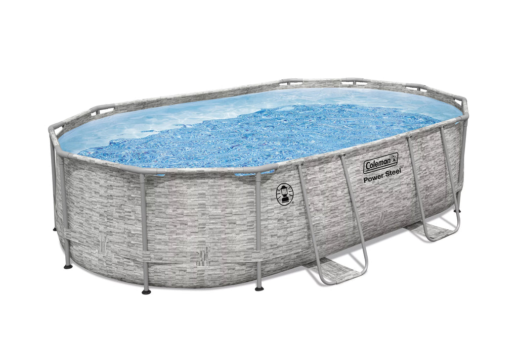 16 ft. x 10 ft. x 42 in. Oval Metal Frame Above Ground Pool Set M71573