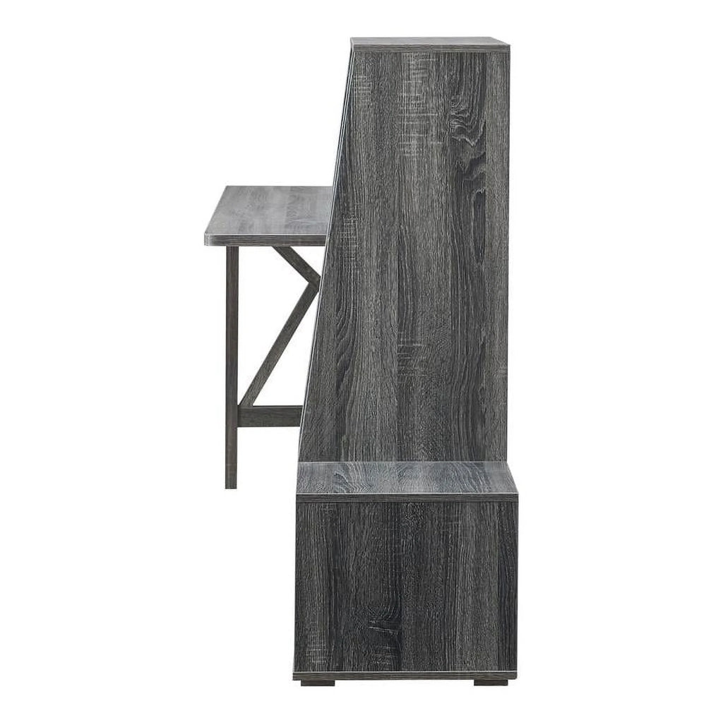 Contemporary Distressed Gray Wood Desk U1572