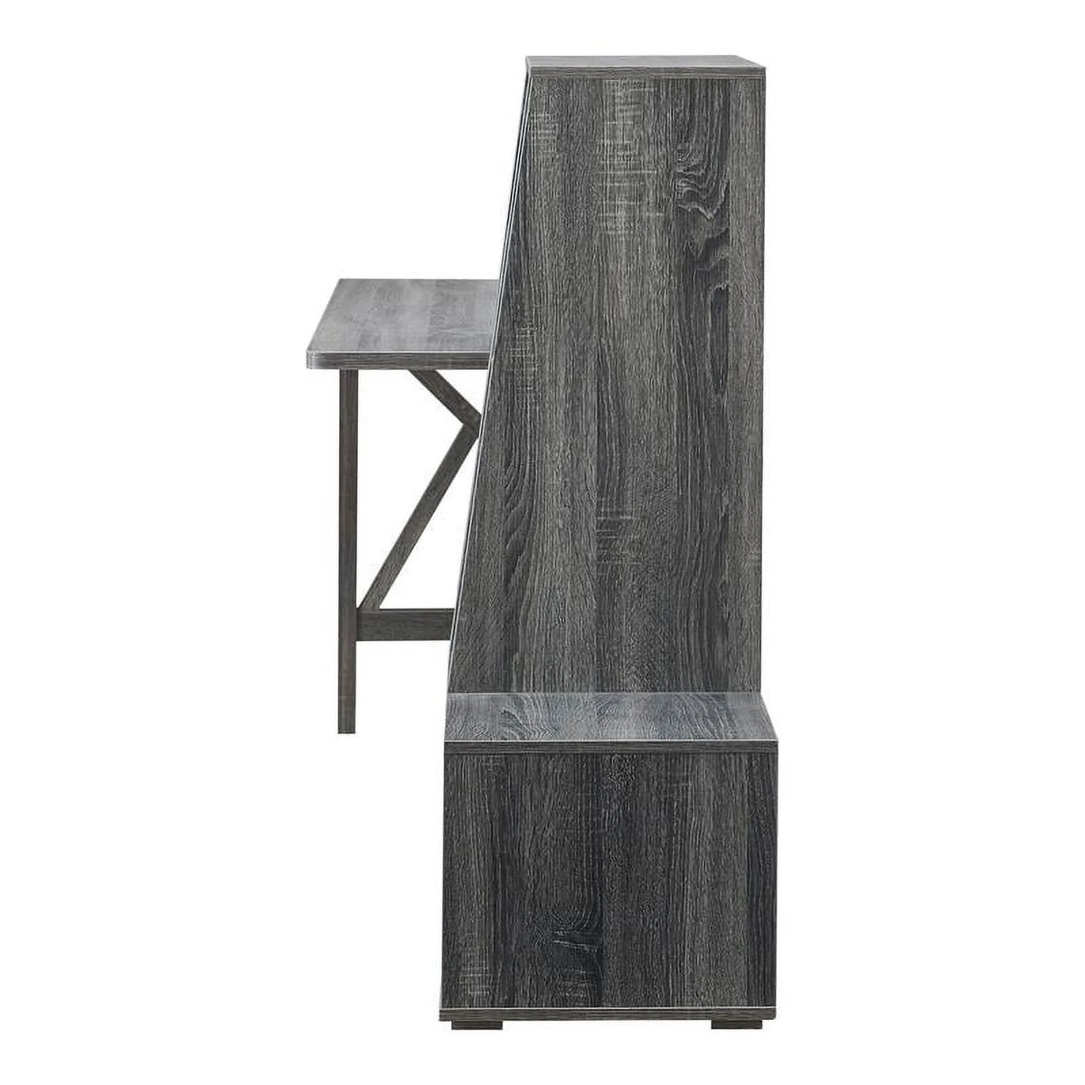 Contemporary Distressed Gray Wood Desk U1572