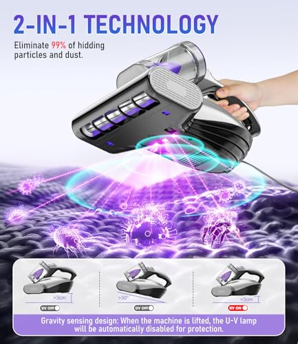 500W Handheld Mattress Vacuum Cleaner with UV-C Light and HEPA Filter Z80073