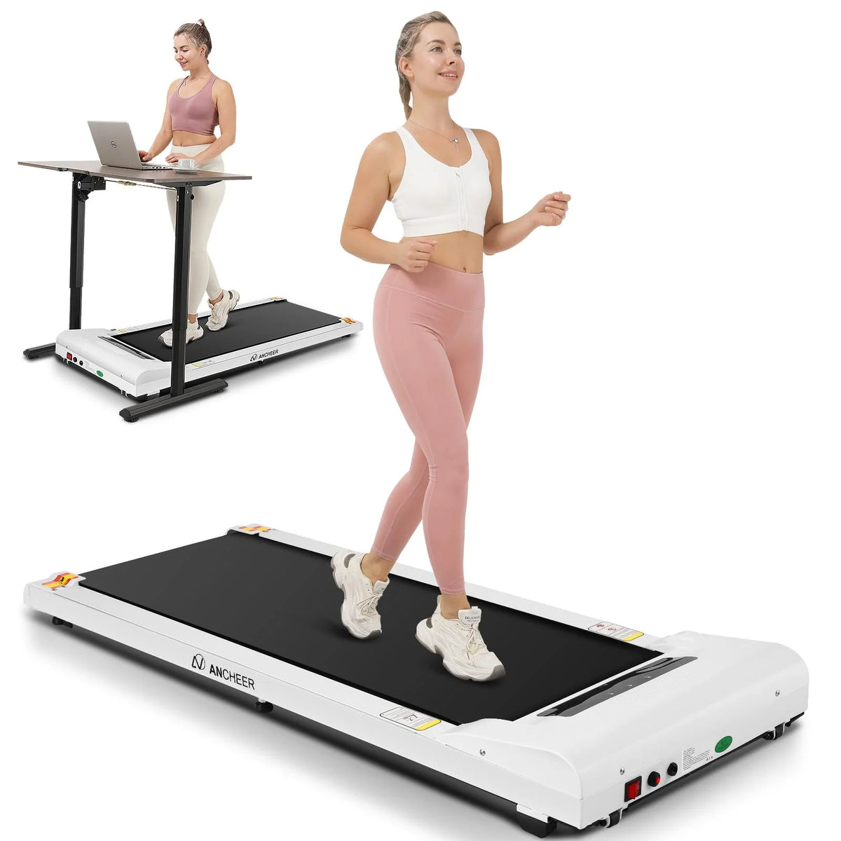 2.5HP Under Desk Treadmill with Remote Control W375