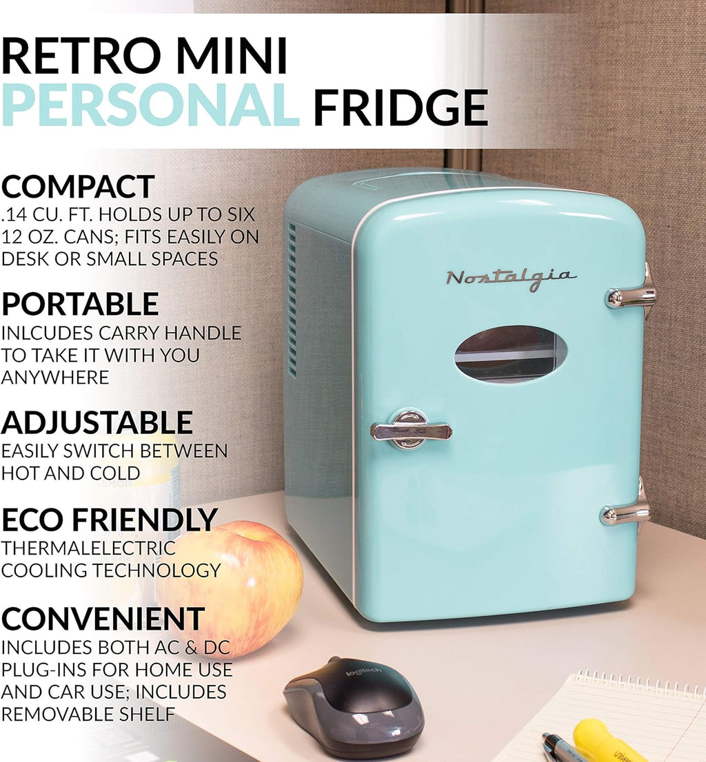 6-Can Mini Refrigerator with Carry Handle C9282