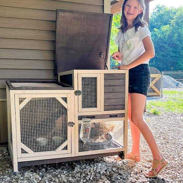 Large Indoor Rabbit Hutch with Pull out Tray R57108