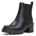 Black Chunky Platform Chelsea Boots W5111