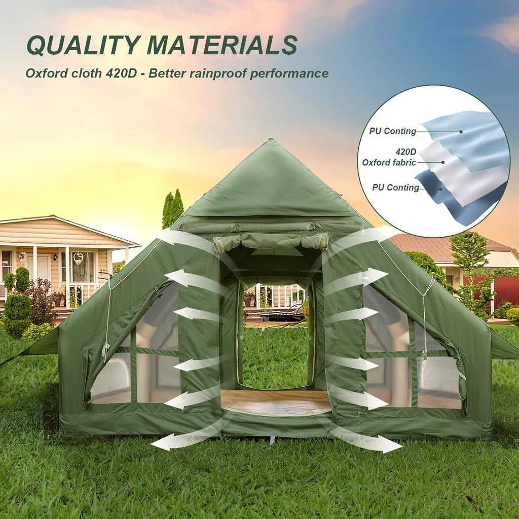 4-6 Person Inflatable Camping Tent with Pump and Stove Jack F81359