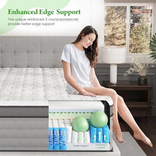 Full Size 12 Inch Gel Memory Foam Hybrid Mattress X33630