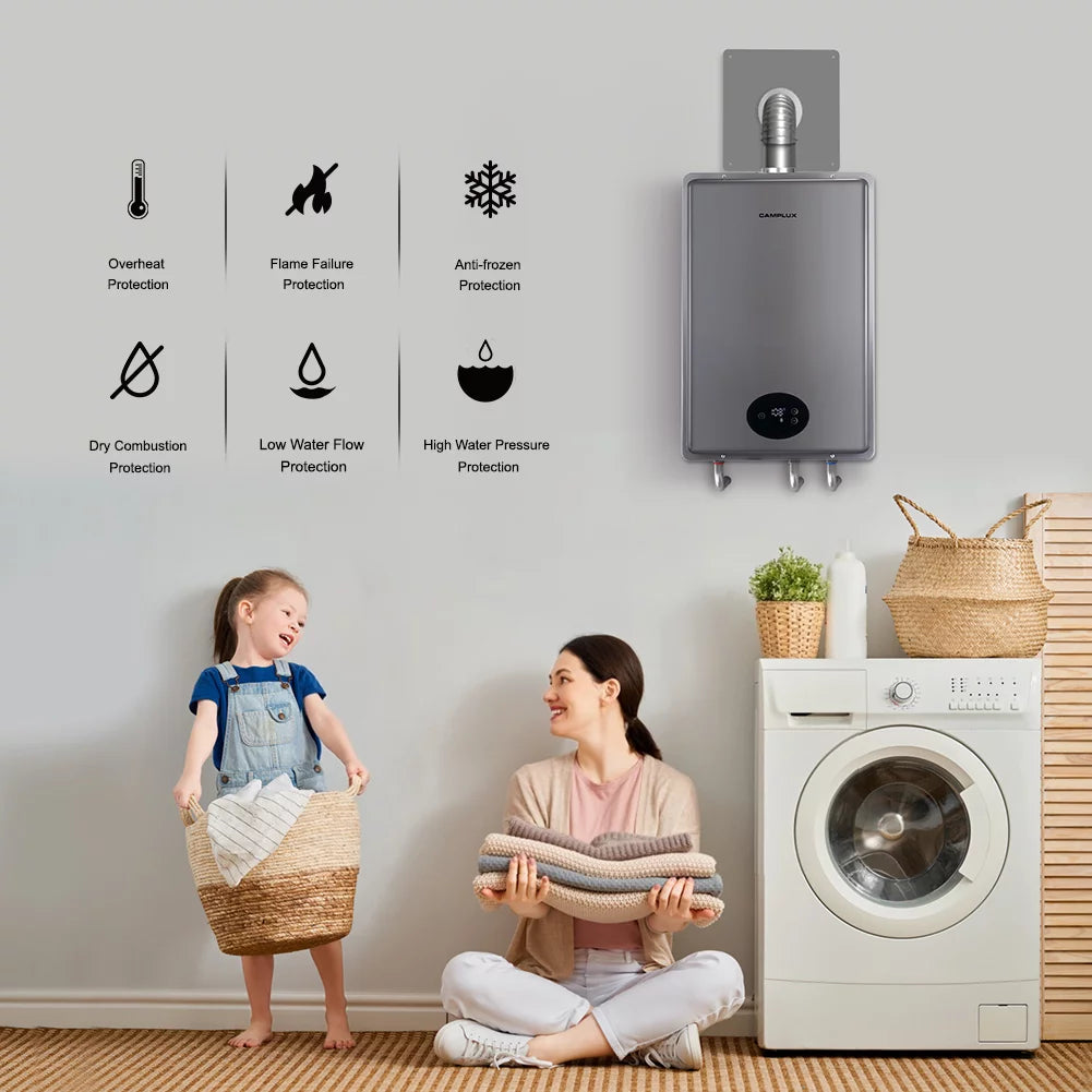 6.86 GPM Gray Tankless Water Heater I180395