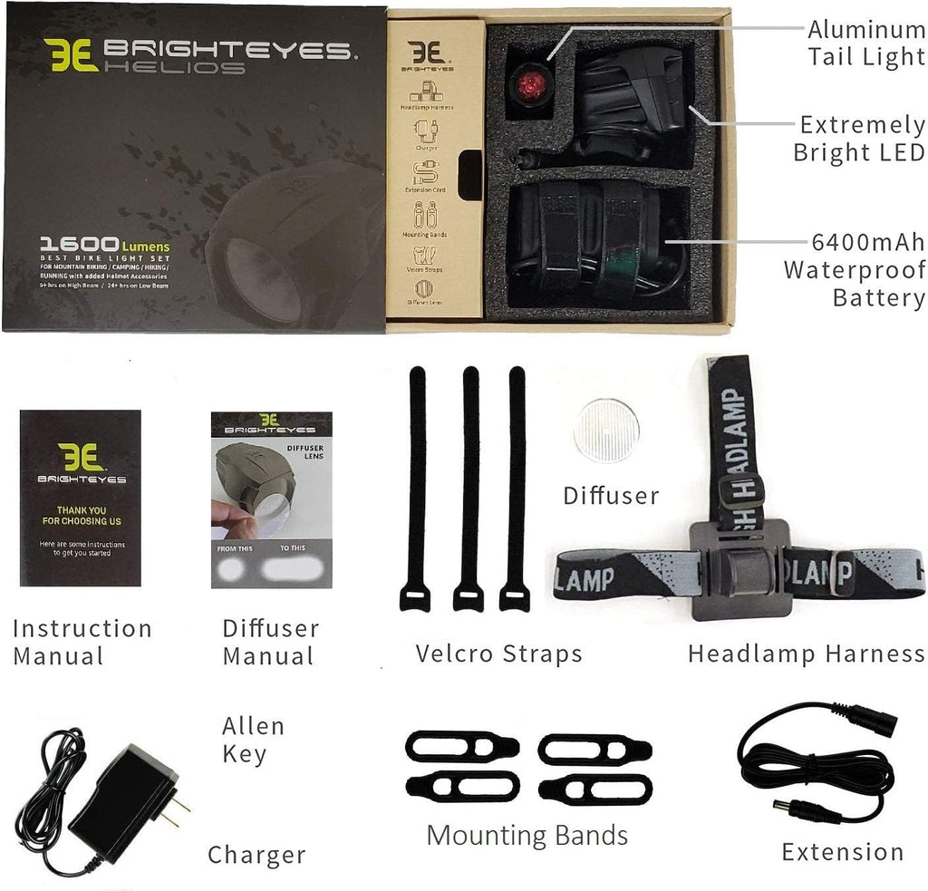 Rechargeable Mountain, Road Bike Headlight with 6400mAh Battery S1616