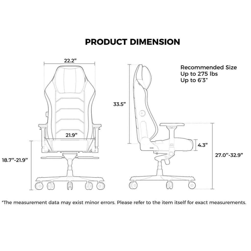Extra Large High Back Leather Ergonomic Gaming Chair S171