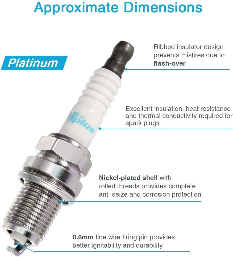 Set of 4 Ignition Coils & Spark Plugs Compatible with Kia Rio Hyundai Accent 1.6L R7054