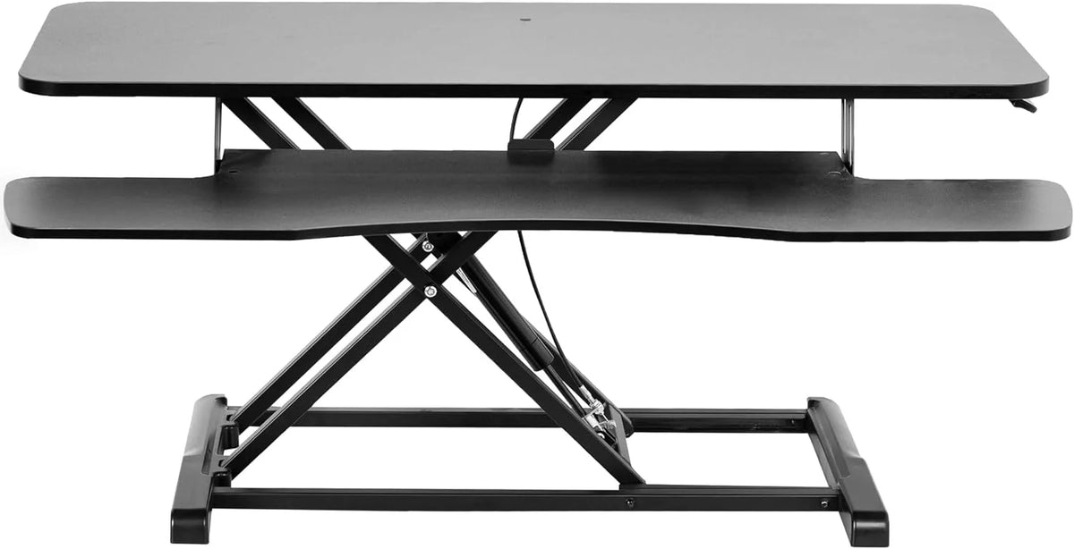 Black Height Adjustable Standing Desk Monitor Riser X504