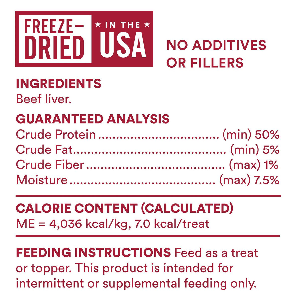 Beef Liver Freeze-Dried Dog Treats V7104