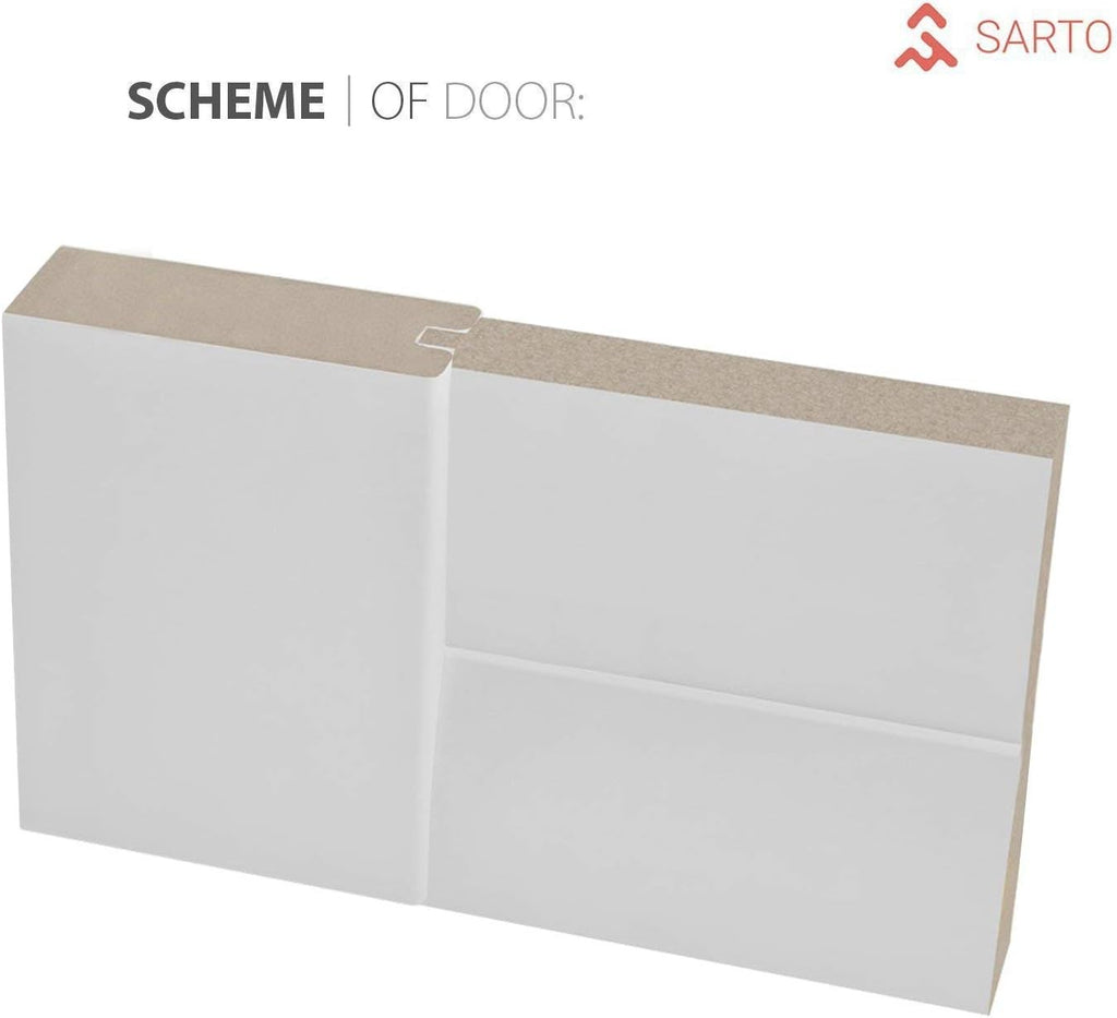White Silk Frosted Opaque Glass Barn Door Panel 30 x 84 I936544