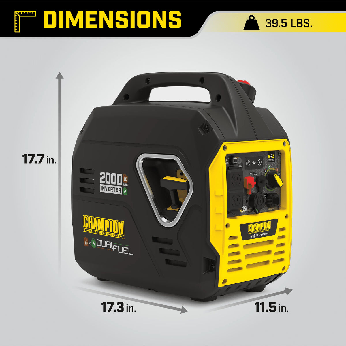 2000 Watt Dual Fuel Inverter Generator X20704