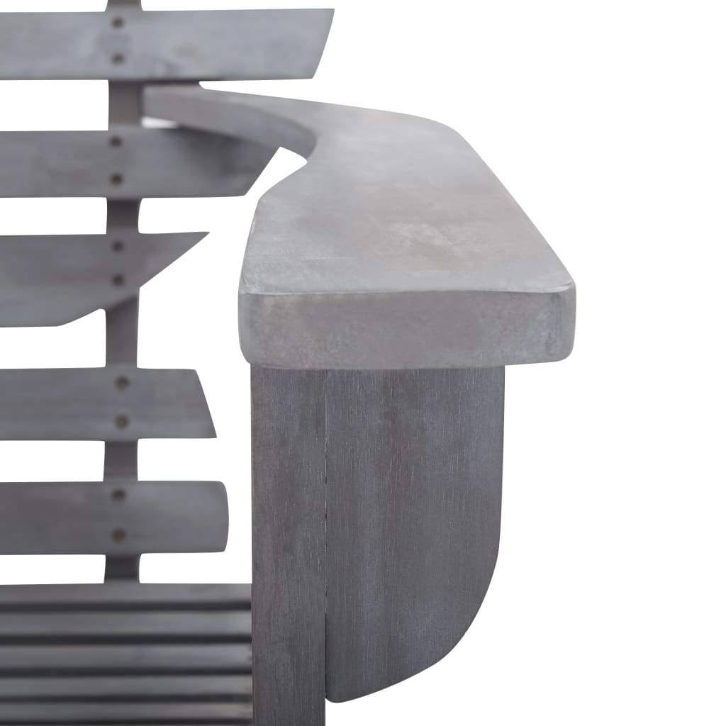 Gray Solid Acacia Wood Adirondack Chair S97061