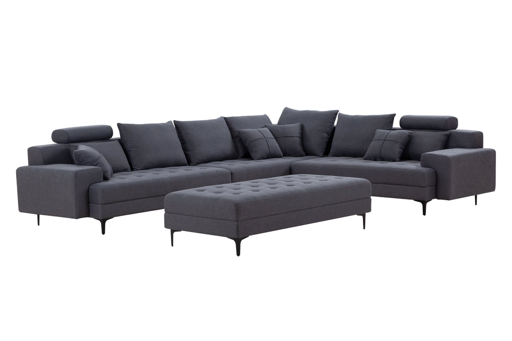 Oversized U Shaped Modular Sectional Sofa with Storage Ottoman E7251