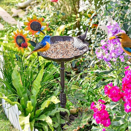 Heavy Duty Cast Iron Tall Bird Bath A7670