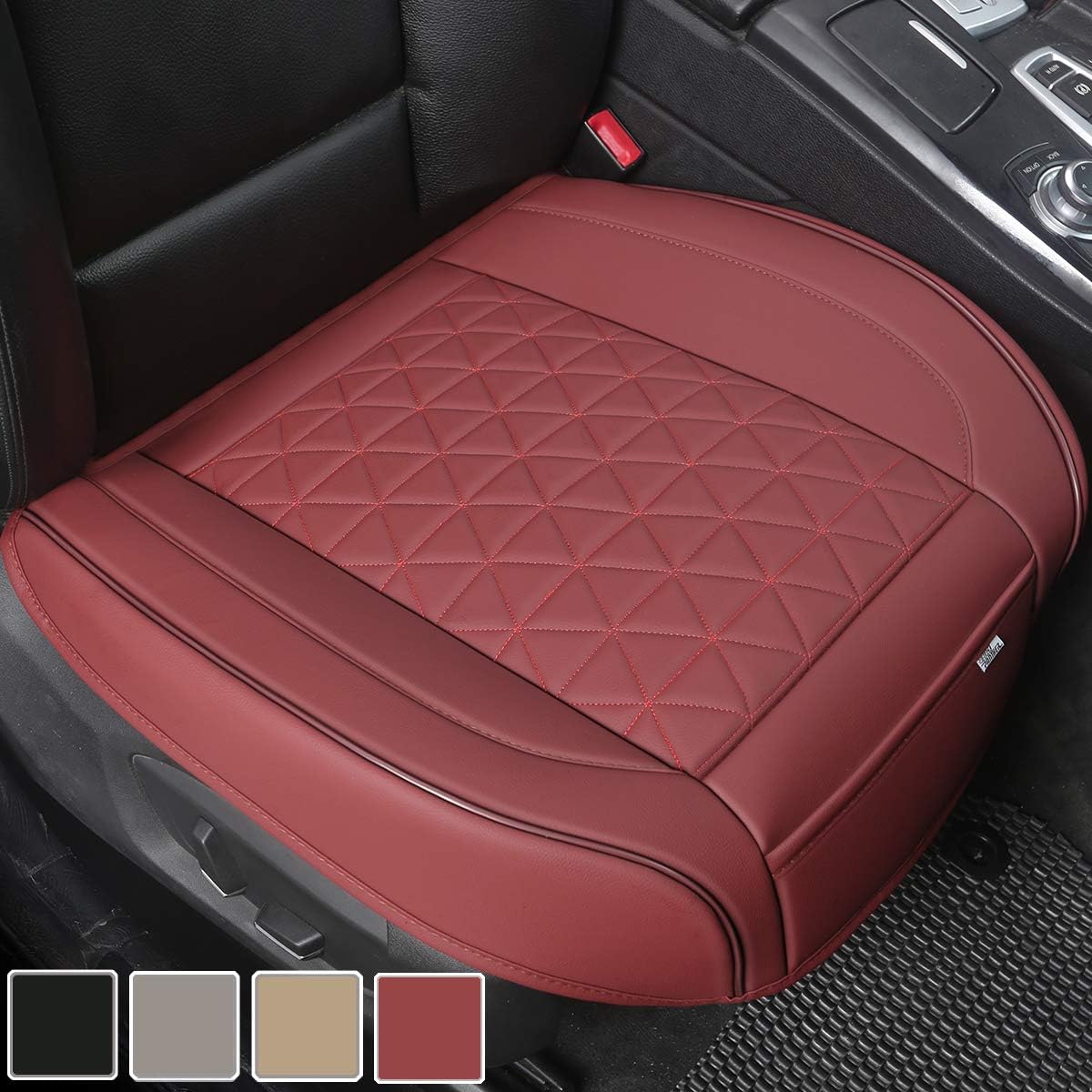 Black PU Car Seat Cover Front Seat Protector 2 Pack P2914
