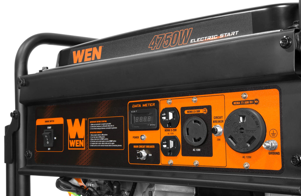 4750-Watt Portable Generator with Electric Start and Wheel Kit S53082