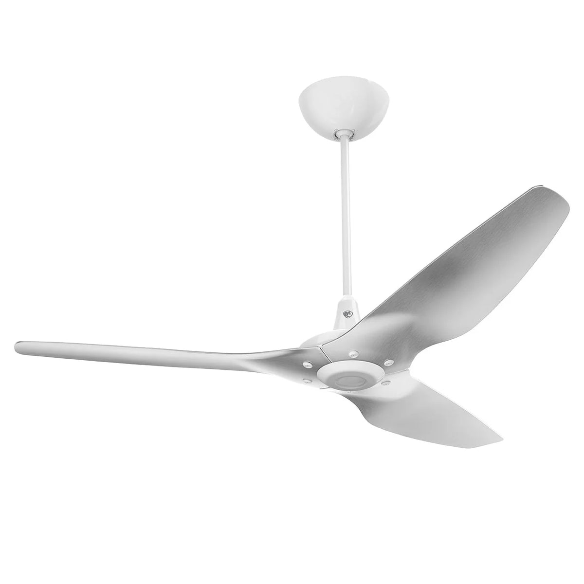 60 Ceiling Fan with Brushed Aluminum Blades and White Finish N193892