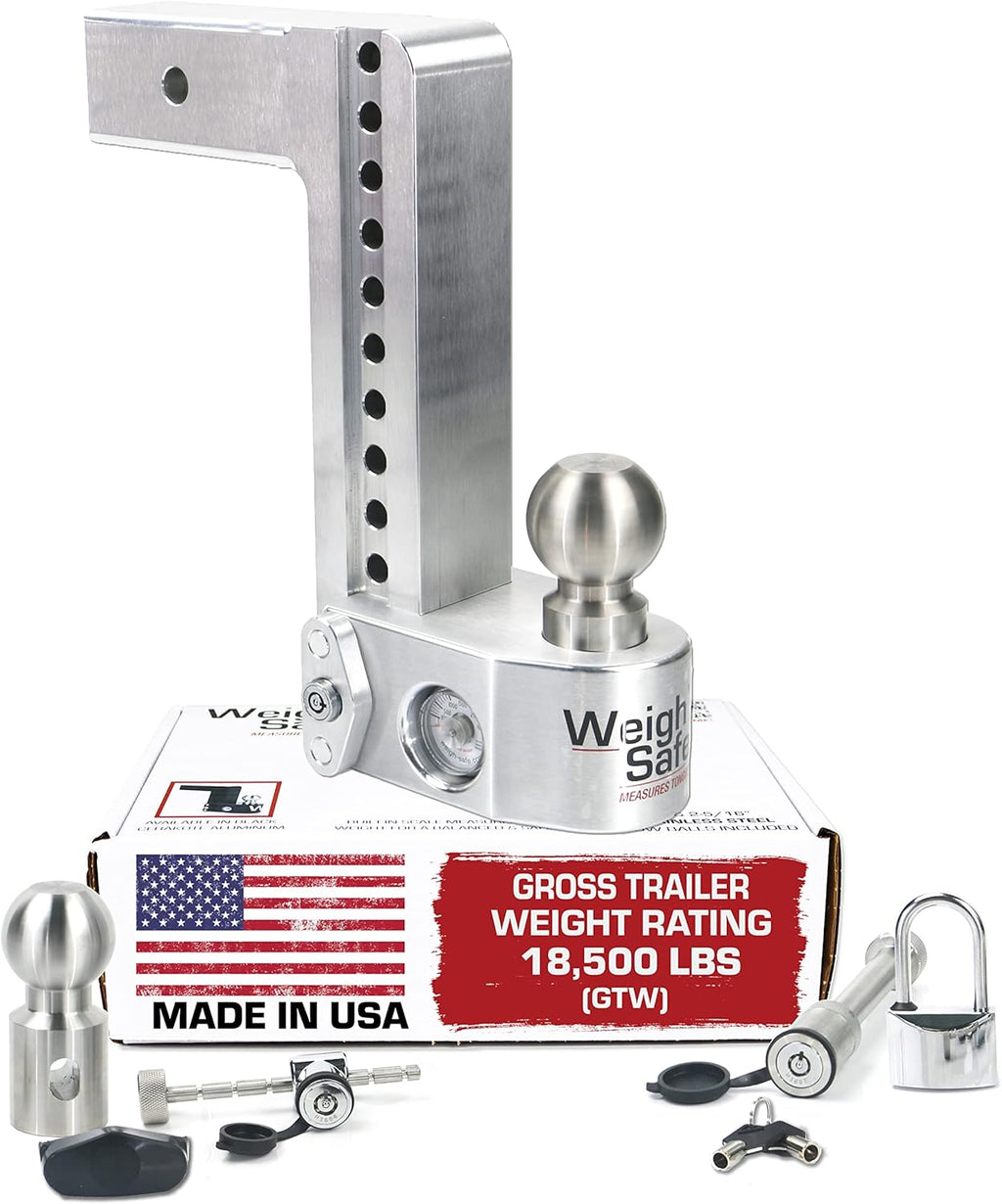 8 Drop Hitch Aluminum Trailer Hitch Ball Mount with Built-in Scale L768754