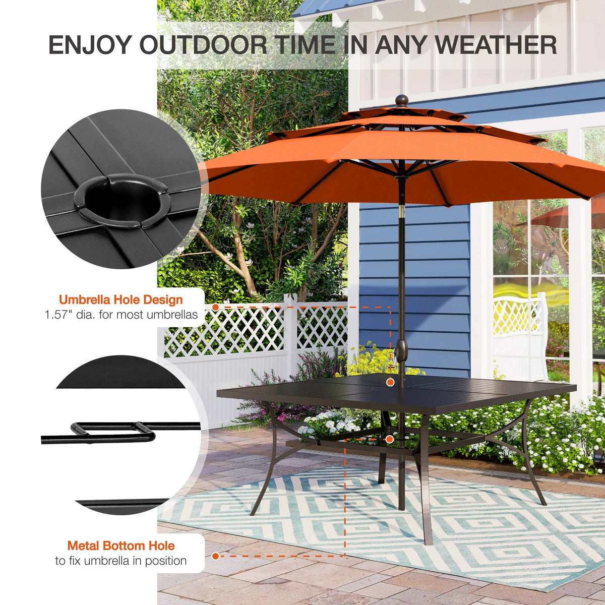 9 Piece Outdoor Patio Dining Set R865