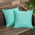 Pack of 2 Waterproof Outdoor Pillow Covers 18x18 Inch Light Green C52382