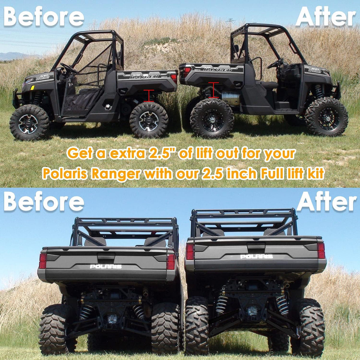 2.5'' Lift Kit UTV Front & Rear Suspension Pack of 2 S348626