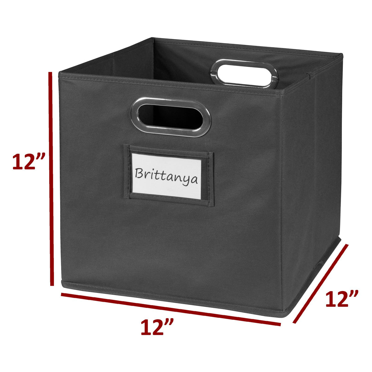 White Storage Sets with Foldable Fabric Storage Bins F96315